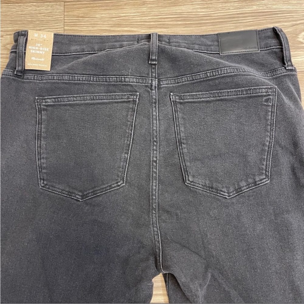 Madewell Black Vintage Wash 10” High Rise Skinny Jeans